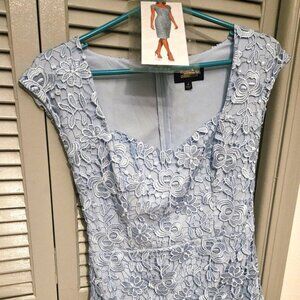 Women's Sz 4 Alexia Admor baby blue lace dress